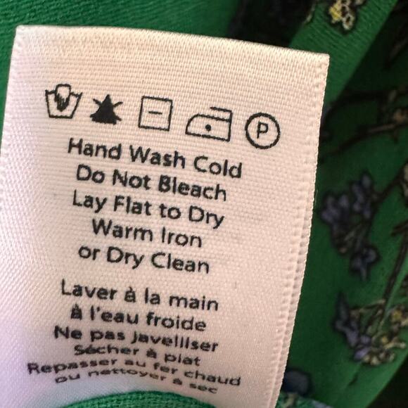 Heartloom Revolve Floral Surplice Wrap Long Sleeve Blouse Green Size M - Picture 11 of 11